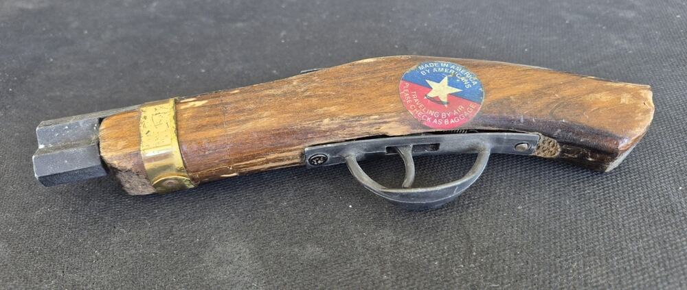 Vintage Parris Wood & Metal Flintlock Musket Toy Pistol - Made in USA